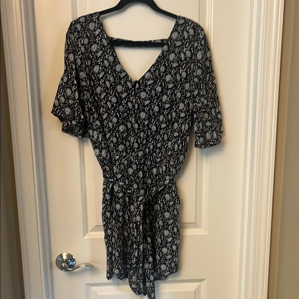 LOFT Navy, Pink and White Dress